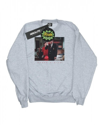 Front - DC Comics Womens/Ladies Batman TV Series Bruce & Dick Photo Sweatshirt