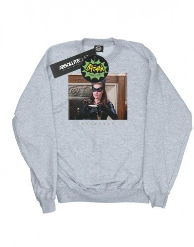 Front - DC Comics Womens/Ladies Batman TV Series Catwoman Photo Sweatshirt