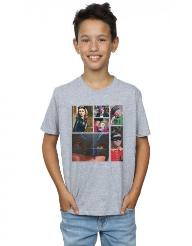 Sports Grey - Back - DC Comics Boys Batman TV Series Class Photo T-Shirt
