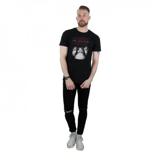 Black - Close up - Star Wars: The Last Jedi Mens Porg Cotton T-Shirt