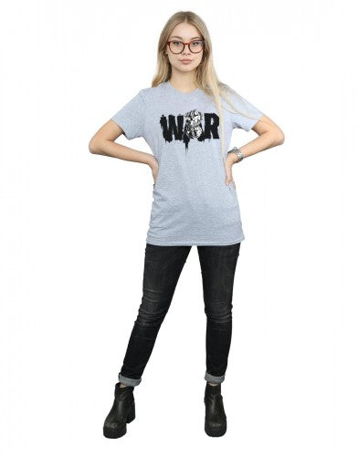 Sports Grey - Back - Marvel Womens-Ladies Avengers Infinity War Fist Cotton Boyfriend T-Shirt