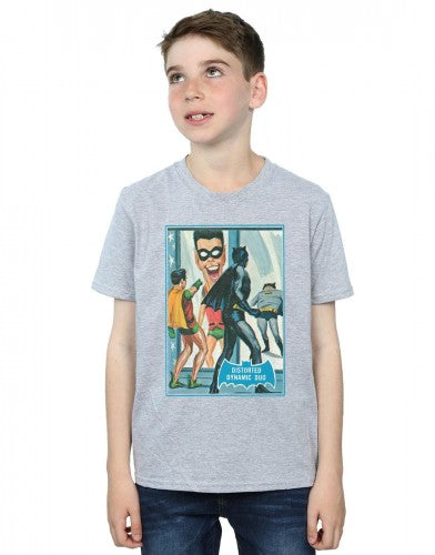 Sports Grey - Back - DC Comics Boys Batman TV Series Dynamic Duo T-Shirt