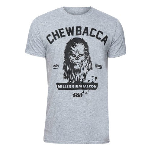 Front - Star Wars Mens Collegiate Chewbacca Heather T-Shirt