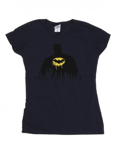 Front - DC Comics Womens/Ladies Batman Shadow Paint Cotton T-Shirt
