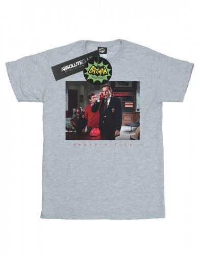 Front - DC Comics Girls Batman TV Series Bruce & Dick Photo Cotton T-Shirt