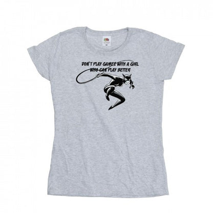 Front - DC Comics Womens/Ladies Catwoman Don´t Play Games Cotton T-Shirt
