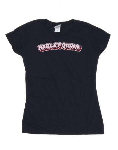Front - DC Comics Womens/Ladies Batman Harley Quinn Logo Cotton T-Shirt