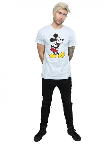 Sports Grey - Close up - Disney Mens Classic Mickey Mouse T-Shirt