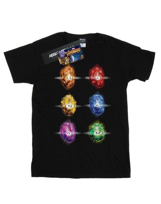 Front - Marvel Womens/Ladies Avengers Infinity War Infinity Stones Cotton Boyfriend T-Shirt