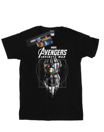 Front - Marvel Womens/Ladies Avengers Infinity War Gauntlet Cotton Boyfriend T-Shirt