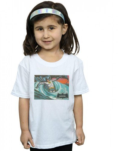White - Back - DC Comics Girls Batman TV Series Whirlpool Cotton T-Shirt