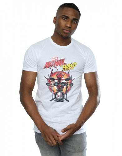 White - Back - Marvel Mens Ant-Man And The Wasp Drummer Ant T-Shirt