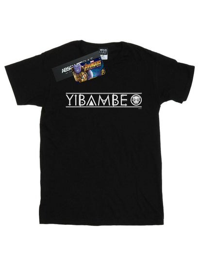 Front - Marvel Womens/Ladies Avengers Infinity War Black Panther Yibambe Cotton Boyfriend T-Shirt