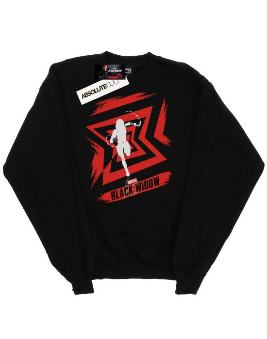 Front - Marvel Mens Black Widow Movie Icon Run Cotton Sweatshirt