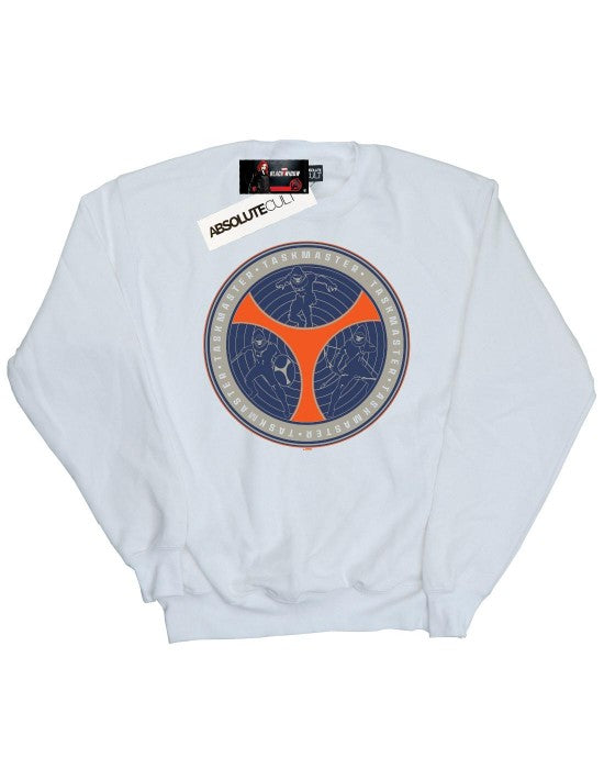 Front - Marvel Mens Black Widow Movie Taskmaster Shield Poses Cotton Sweatshirt
