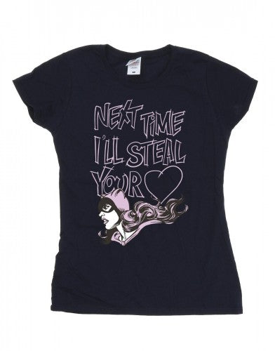 Front - DC Comics Womens/Ladies Batman Batgirl I´ll Steal Your Heart Cotton T-Shirt
