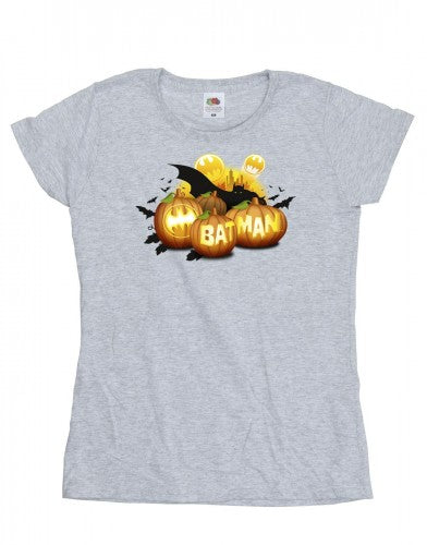 Front - DC Comics Womens/Ladies Batman Pumpkins Cotton T-Shirt