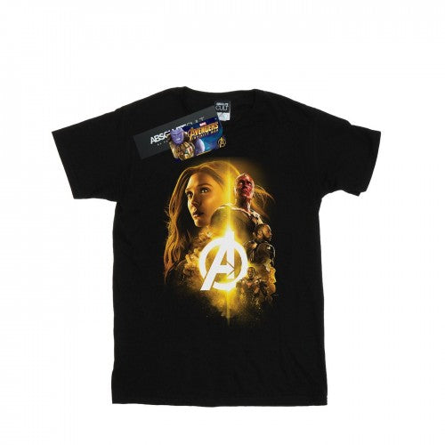 Front - Marvel Womens/Ladies Avengers Infinity War Vision Witch Team Up Cotton Boyfriend T-Shirt