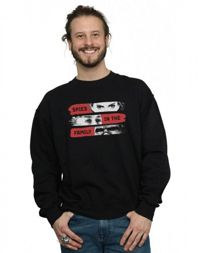 Black - Back - Marvel Mens Black Widow Movie Spies In The Family Cotton Sweatshirt
