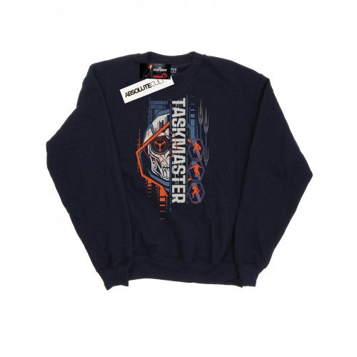 Front - Marvel Mens Black Widow Movie Taskmaster Combat Recall Cotton Sweatshirt