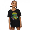 Black - Close up - Star Wars Girls Command Stormtrooper Patterned Cotton T-Shirt
