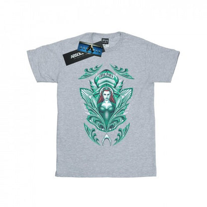 Front - DC Comics Mens Aquaman Mera Crest T-Shirt
