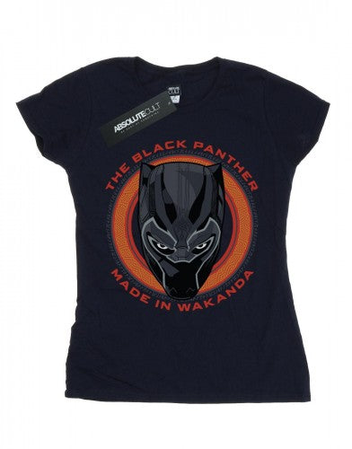 Front - Marvel Womens/Ladies Black Panther Made in Wakanda Red Cotton T-Shirt