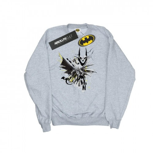 Front - DC Comics Mens Batman Batface Splash Cotton Sweatshirt