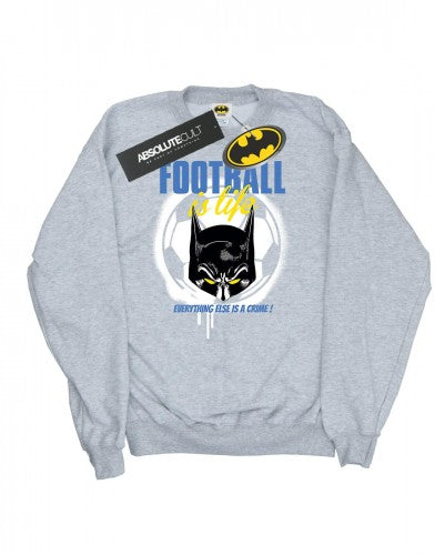 Front - DC Comics Mens Batman Football is Life Cotton Sweatshirt
