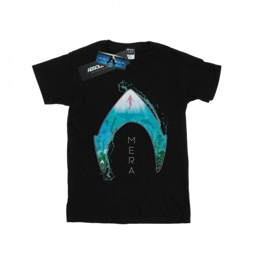 Front - DC Comics Mens Aquaman Mera Ocean Logo T-Shirt