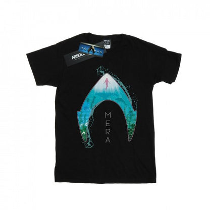 Front - DC Comics Mens Aquaman Mera Ocean Logo T-Shirt
