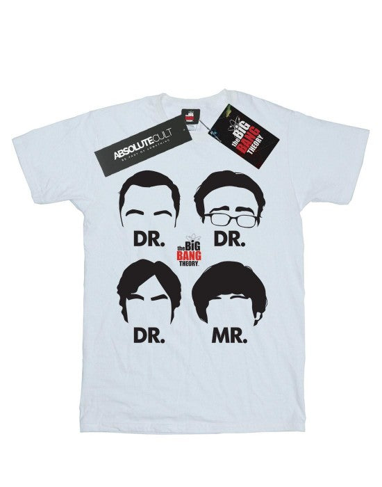 Front - The Big Bang Theory Womens/Ladies Doctors And Mr Cotton Boyfriend T-Shirt