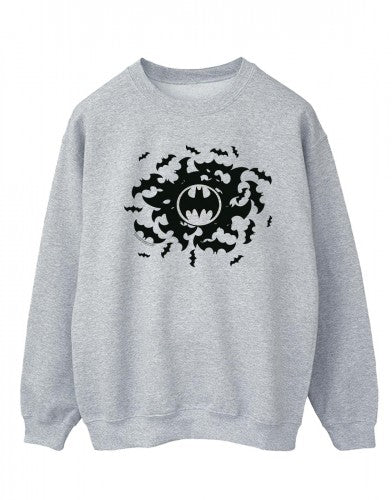 Front - DC Comics Mens Batman Bat Swirl Cotton Sweatshirt