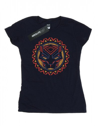 Front - Marvel Womens/Ladies Black Panther Tribal Panther Icon Cotton T-Shirt