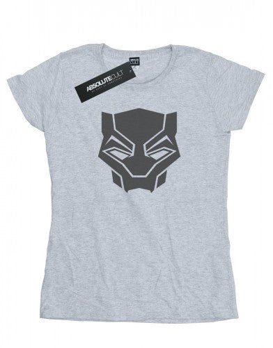 Front - Marvel Womens/Ladies Black Panther Black On Black Cotton T-Shirt