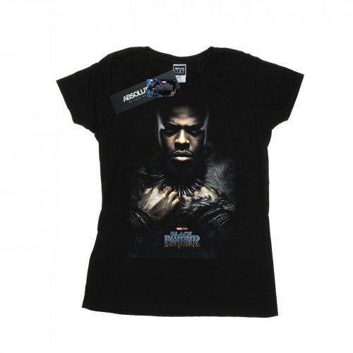 Front - Marvel Womens/Ladies Black Panther M´Baku Poster Cotton T-Shirt