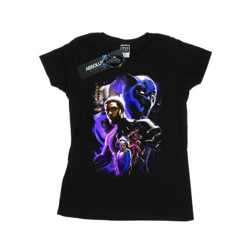 Front - Marvel Womens/Ladies Black Panther Character Montage Cotton T-Shirt