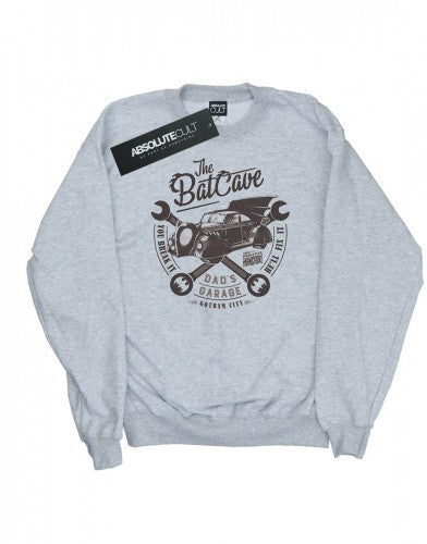 Front - DC Comics Mens Batman Dad´s Garage Cotton Sweatshirt