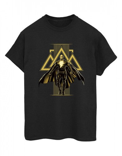 Front - DC Comics Womens/Ladies Black Adam Rising Golden Symbols Cotton Boyfriend T-Shirt
