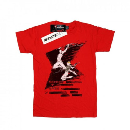 Front - Marvel Womens/Ladies Black Widow Movie Secrets 4 Spies Cotton Boyfriend T-Shirt