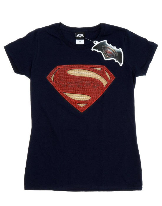 Front - DC Comics Womens/Ladies Superman Man Of Steel Logo Cotton T-Shirt