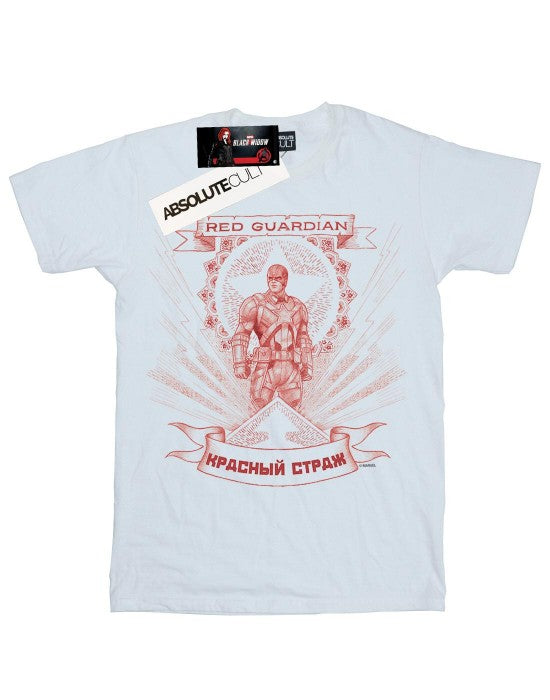Front - Marvel Womens/Ladies Black Widow Movie Red Guardian Propaganda Cotton Boyfriend T-Shirt