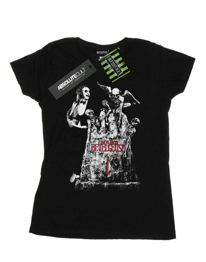 Front - Beetlejuice Womens/Ladies Graveyard Pose Cotton T-Shirt