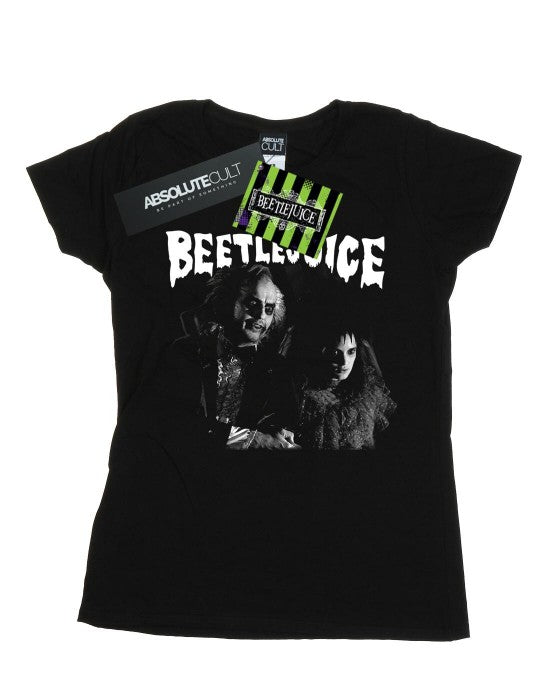 Front - Beetlejuice Womens/Ladies Monochrome Pair Cotton T-Shirt