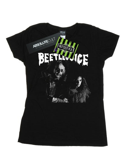 Front - Beetlejuice Womens/Ladies Monochrome Pair Cotton T-Shirt
