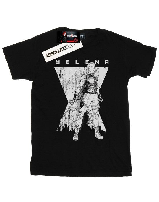 Front - Marvel Womens/Ladies Black Widow Movie Yelena Romanoff Mono Cotton Boyfriend T-Shirt