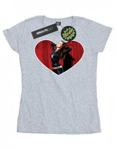 Front - DC Comics Womens/Ladies Batman TV Series Catwoman Heart Cotton T-Shirt