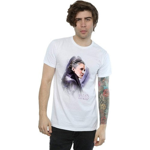 Front - Star Wars: The Last Jedi Mens Princess Leia Brushed Cotton T-Shirt