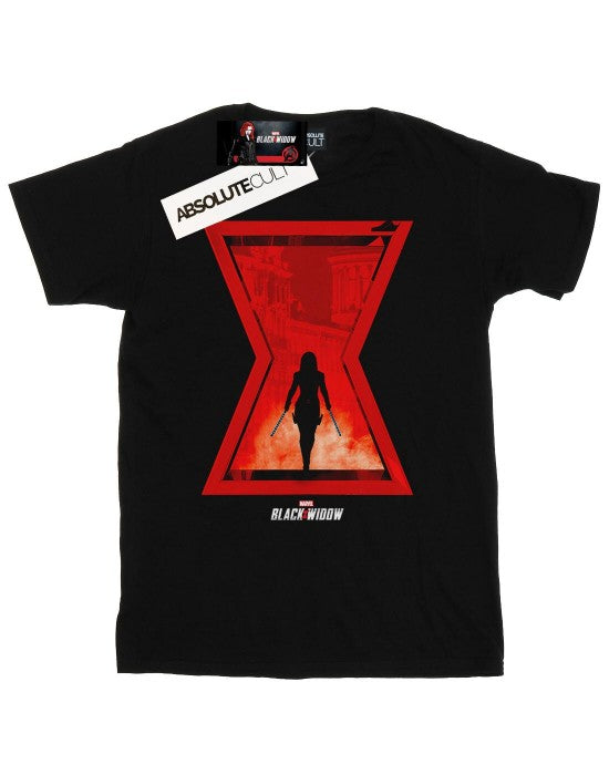 Front - Marvel Womens/Ladies Black Widow Movie Icon Silhouette Cotton Boyfriend T-Shirt