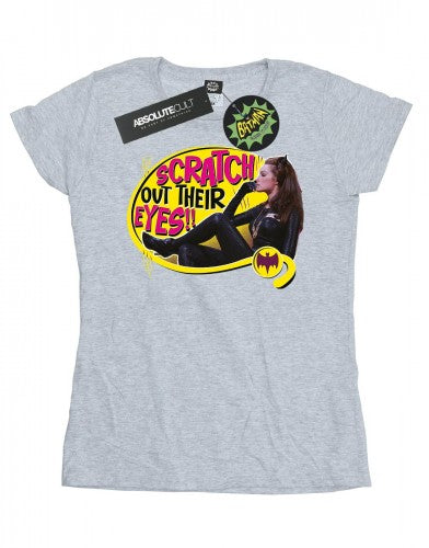 Front - DC Comics Womens/Ladies Batman TV Series Catwoman Scratch Cotton T-Shirt